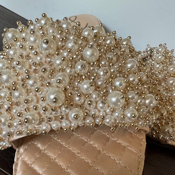 Sam Edelman Elijah Embellished Pear Eggshell Sandals - Picture 3 of 6